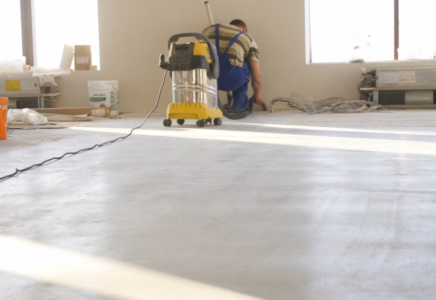 Gereinigte Betonfläche nach Abschluss der Bauarbeiten